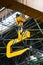 Overhead crane steel hook for horizontal lifting in workshop