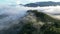 Overhead perspective capturing serene morning ambiance of hillside