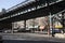 Overhead railroad and shops Manhattan USA