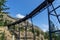 Overhead railroad trestle