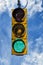 Overhead Traffic Lights showing green