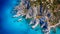 Overhead view of Capo Vaticano coastline, Calabria - Italy