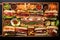 overhead view of a neatly assembled sandwich