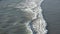 Overhead view of a wave rolling to shore with ocean sounds