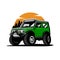 Overland 4x4 adventure offroad vehicle vector illustration