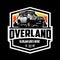 Overland adventure SUV badge emblem logo vector illustration