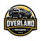 Overland Double Cabin Truck Vector Circle Emblem Logo Template. Best for Outdoor Adventure Automotive Sport Related Logo