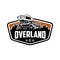 Overland SUV 4x4 truck emblem ready made logo vector isolated in white background