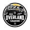 Overland SUV adventure vehicle circle emblem logo vector illustration