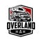 Overland truck emblem ready made logo template vector isolated