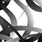 Overlapping random curved lines / shapes grayscale geometric pat