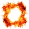 Overlay of flame in the shape of frame is cut out on a transparent background. The concept of a blaze, a design element