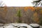 Overlook of autumn leaves at Ritchie Ledges in northern Ohio