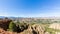 Overlook over rugged eroded valley near Guadix Spain