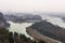 Overlooking Dujiang dam scenic area from Qinyan storied building