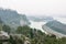 Overlooking Dujiang dam scenic area from Qinyan storied building