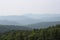 Overlooking the hills of the Blue Ridge mountains in Virginia