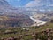 overlooking Hunza river in prestine Hunza Valley, Karakoram Highway, Pakistan