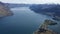 Overlooking the lake Wakatipu on helicopter