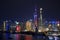 Overlooking Shanghai Lujiazui city night view