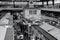 Overlooking the stalls in Cardiff`s Victorian indoor market