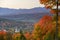 Overlooking Stowe Community Church in the autumn.