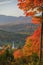 Overlooking Stowe Community Church in the autumn.