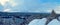 Overlooking Thetis Lake During The Winter Panorama