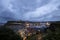 Overlooking the town of Whitby in North Yorkshire at dusk