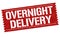 Overnight delivery grunge rubber stamp