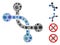 Overpass Connection Mosaic of Covid Virus Icons