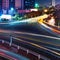 Overpass of the light trails