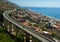 Overpass near sea.Sicily