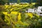 Overrall view of rural landscape in wuyuan county, jiangxi province, china