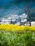 Overrall view of rural landscape in wuyuan county, jiangxi province, china