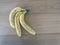 Overripe bunch of medium sized bananas isolated