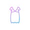 Oversized home dress outline icon. Woman gown. Homewear and sleepwear. Purple gradient symbol