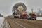 Oversized  load on highway 63 Alberta  on the way to the oilseeds