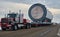 Oversized  load on highway  63 on the way to Fort McMurray  oilsands   in northern Alberta