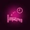 oversleep work outline icon. Elements of Lazy in neon style icons. Simple icon for websites, web design, mobile app, info graphics