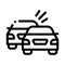 Overtaking previous car icon vector outline illustration