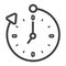 Overtime line icon, business and clock
