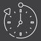 Overtime line icon, business and clock,