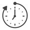 Overtime solid icon, business and clock