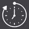 Overtime solid icon, business and clock