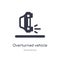 overturned vehicle icon. isolated overturned vehicle icon vector illustration from insurance collection. editable sing symbol can