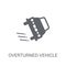 Overturned vehicle icon. Trendy Overturned vehicle logo concept