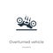 Overturned vehicle icon vector. Trendy flat overturned vehicle icon from insurance collection isolated on white background. Vector