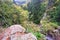 Overview from above Bystre waterfall in Polana mountains