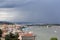 Overview in Budapest on a rainy day. Hungary